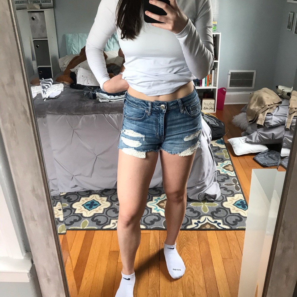 American Eagle Hi-Rise Shortie Shorts